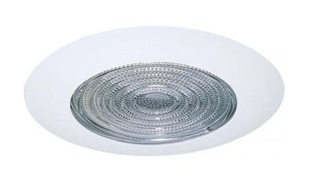 ELCO Lighting EL913W 4 Inch Shower Trim with Fresnel Lens White Finish