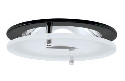 ELCO Lighting EL926B 4 Inch Chrome Reflector with Suspended Frosted Glass Trim Black Finish