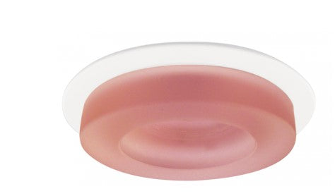 ELCO Lighting EL952R 4 Inch Frosted Glass Trim Red w/White Ring Finish