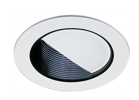 ELCO Lighting EL992B 4 Inch Wall Wash Baffle Trim Black With White Ring Finish