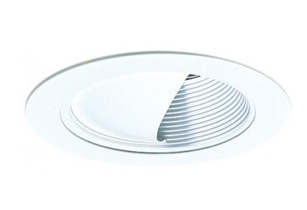 ELCO Lighting EL992KW 4 Inch Wall Wash Baffle Trim With Socket Bracket All White Finish