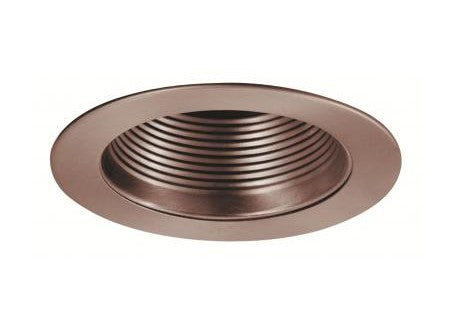 ELCO Lighting EL993KCP 4 Inch Metal Step Baffle Trim With Socket Bracket Copper Finish