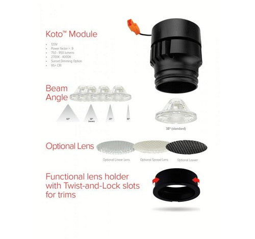 ELCO Lighting ELK09SD 10W Koto LED Module Sunset 38º Beam Angle 950 Lumens