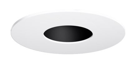 Elco Lighting ELK2827B Pex™ 2" Round Adjustable Pinhole Black With White Trim Finish