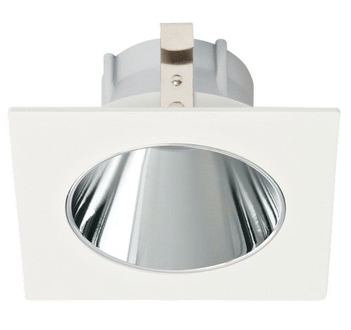 ELCO Lighting ELK3318C Pex 3 Inch Square Deep Reflector die-cast trims with twist-&-lock system Chrome with White Ring Finish