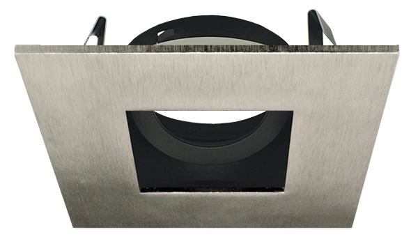 ELCO Lighting ELK3327N Pex 3 Inches Square Adjustable Pinhole Black Reflector with Nickel Ring Finish