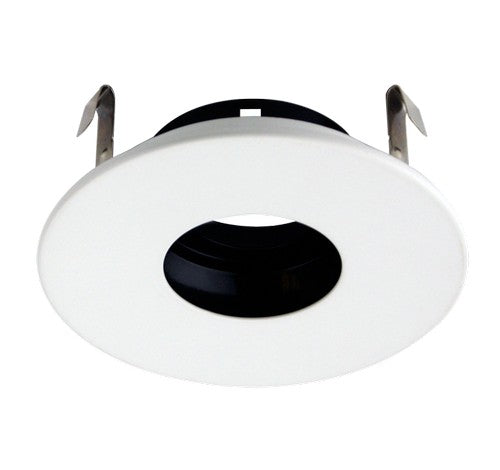 ELCO Lighting ELK3627B Pex 3 Inch Round Pinhole with die-cast adjustable trims Black Reflector w/White Ring Finish 2700K
