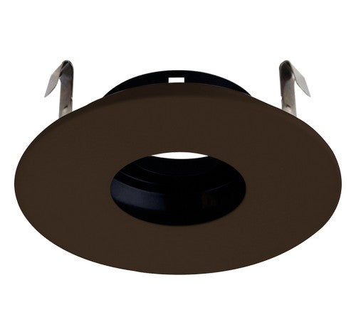 4-inch round pinhole bronze die-cast adjustable trim with twist-lock for LED recessed lighting.