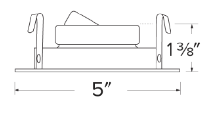 Elco Lighting ELK4127H Pex™ 4 Inches Round Adjustable Pinhole, Haze/White Ring Finish