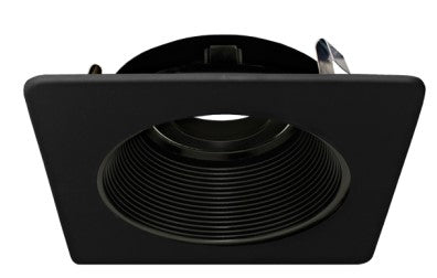 Elco Lighting ELK4293BB LED Pex 4 Inch Square Adjustable Phenolic Baffle Trim For Koto All Black Finish