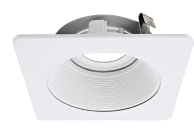 Elco Lighting ELK4293W LED Pex 4 Inch Square Adjustable Phenolic Baffle Trim For Koto All White Finish