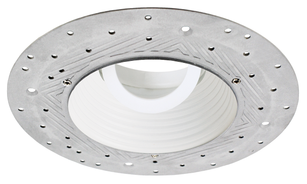 ELCO Lighting ELK434W Pex 4 Inches Round Trimless Adjustable Baffle Trim White Finish