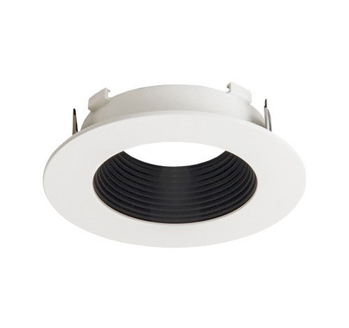 ELCO Lighting ELL4623BW 4" Diecast Round Baffle Flexa™ Trim Black with White