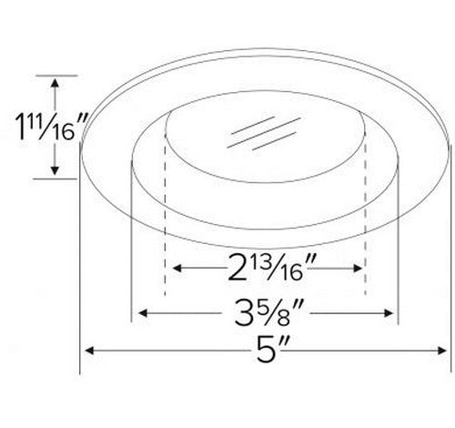 ELCO Lighting ELL4812W Unique™ 4" Diecast Round Lensed Trim White
