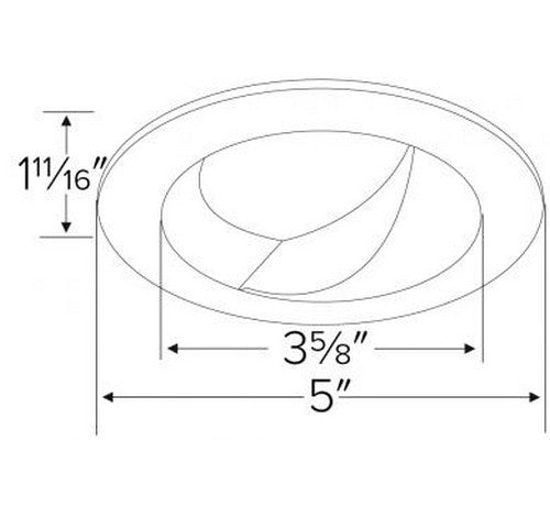 ELCO Lighting ELL4815W Unique™ 4" Diecast Round Wall Wash Trim White