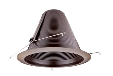 ELCO Lighting ELM300BZ 6 Inch Airtight Metal Baffle Cone with Torsion Springs Trim All Bronze Finish
