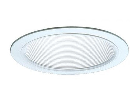 ELCO Lighting ELM30WOV 6 Inch Metal Step Baffle Trim Oversized Ring All White Finish