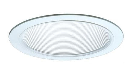 ELCO Lighting ELM40WOV 6 Inch Metal Stepped Baffle Trim White With White Oversized Ring Finish