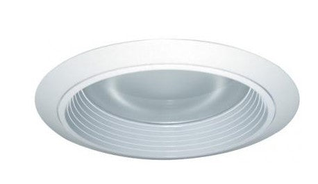 ELCO Lighting ELM422W 6 Inch Baffle with Reflector and Regressed Frosted Lens Trim All White Finish