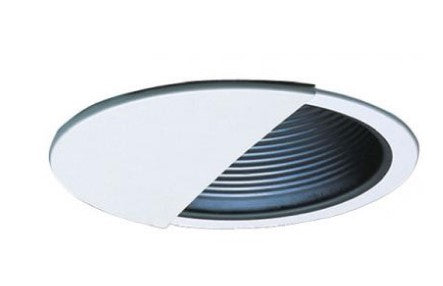 ELCO Lighting ELM45B Metal Baffle Wall Wash Trim Black with White Trim Finish