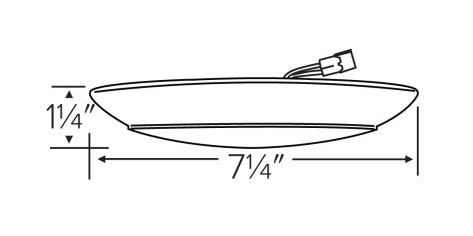 Elco Lighting ELSF11CT5W 6" Alva LED Ceiling Mount Disk Light with 5-Color Temperature Switch, Lumens 900 lm, Color Temperature 2700K-5000K, All White