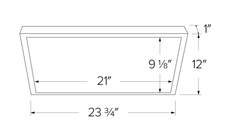 Elco Lighting ELSP1224CT5W 12"x24" Sky Panel™ with 5-CCT Switch, Lumens 2000 lm, Color Temperature 3000K-5000K, All White