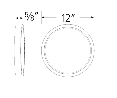 Elco Lighting ELSP12CT5W 12" Round Sky Panel™, Lumens 1450 lm, Color Temperature 2700K-5000K, All White