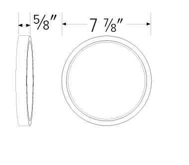 Elco Lighting ELSP63DXCT3B 6" Round 0-10V Sky Panel™, Lumens 1000 lm, Color Temperature 3000K, 3500K, 4000K, All Black