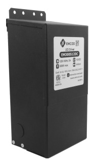 EMCOD EM150S24DC 150W LED Magnetic Driver Phase Dimmable 120V/12VDC, Black Powder Coated Steel Enclosure