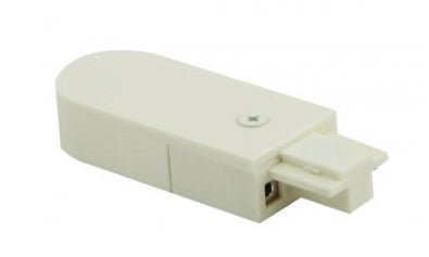 Elco Lighting EP2001W Mini-Track Live End Connector Track Accessory, All White Finish