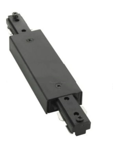 Elco Lighting EP803B Straight Connector Track Accessory, All Black