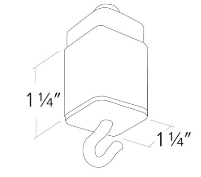 Elco Lighting EP813BZ Sign Hanger Track Accessory, All Bronze Finish