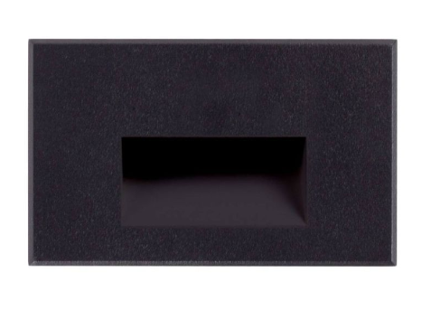 Kuzco Lighting ER3003-BK-12V 5" LED Sonic Outdoor Step Light with Clear Glass, Black Finish