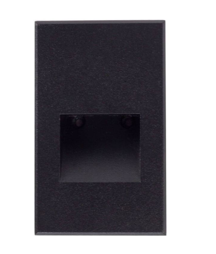 Kuzco Lighting ER3005-BK-12V 3" LED Sonic Outdoor Step Light with Clear Glass, Black Finish