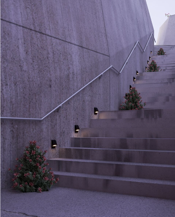 Kuzco Lighting ER72001-BK 3" Jackson LED Outdoor Step Light with Frosted Glass, Black Finish