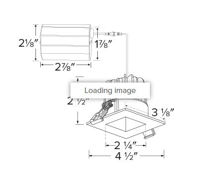 ELCO Lighting ERT213CT5W LED 8W, 2 Inch Square Reflector Color Temperature 2700K-5000K, White Finish