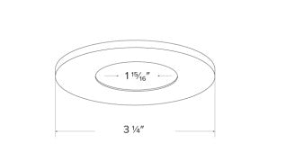 ELCO Lighting ERT2RB Reflector Baffle & Flexa™ Trims Accessories for 2" LED Elm™ Downlights, Black Round Trim Finish