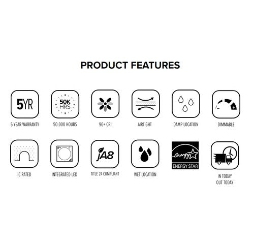 ELCO Lighting ERT41230W 12W 4" Ultra Slim LED High Lumen Round Panel Light 3000K, 750lm White