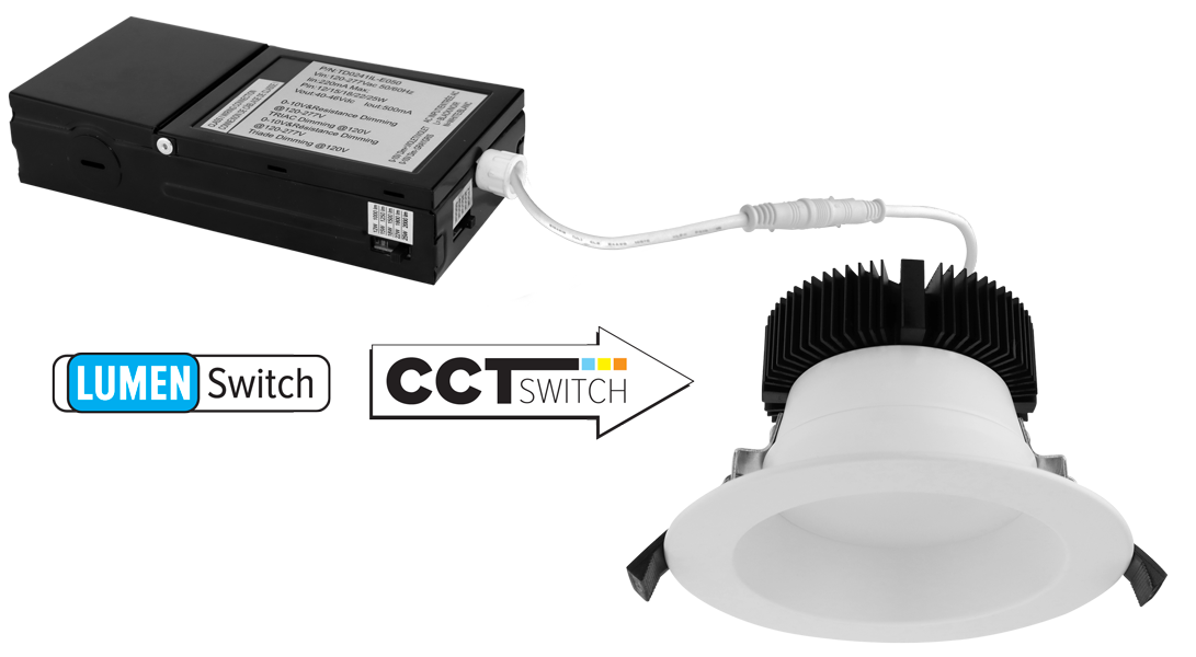 Elco Lighting ERT475CT5DW 25W 4 Inch LED High Lumen Round Reflector Insert White Finish 5 CCT Switch