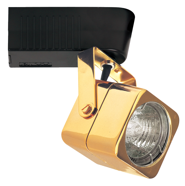 Elco Lighting ET132G Electronic Low Voltage Mini Soft Square Track Fixture, Gold Finish