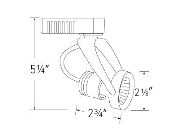 Elco Lighting ET1625B Line Voltage Savoy™ Track Fixture, All Black Finish