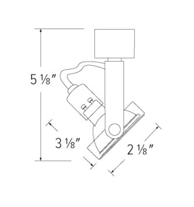 ELCO Lighting ET1626N 50W 120V Line Voltage Bowen™ Track Fixture Nickel Finish
