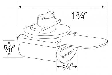 Elco Lighting ET2101W Miniature Track Lights Single Wedge Base Socket, Wattage 11W, Voltage 12V or 24V, All White