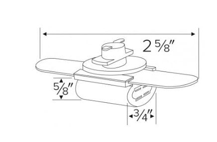 Elco Lighting ET2102W Miniature Track Lights Double Wedge Base Socket, All White Finish