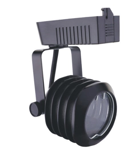 Elco Lighting ET537B Electronic Low Voltage Louver Track Fixture, All Black Finish