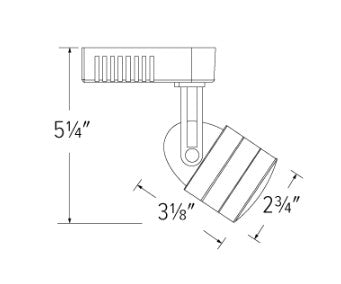 Elco Lighting ET537B Electronic Low Voltage Louver Track Fixture, All Black Finish