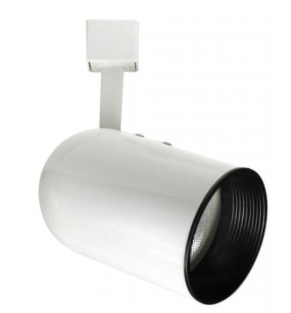 Elco Lighting ET638WW 120V Line Voltage Roundback Cylinder Track Fixture, All White Finish