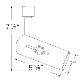 Elco Lighting ET641W 120V Line Voltage Universal Track Fixture, All White