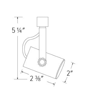 Elco Lighting ET647BZ 120V Line Voltage Mini Universal Track Fixture, All Bronze Finish