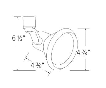 Elco Lighting ET658W 120V Line Voltage Solid PAR Classic Track Fixture, All White Finish